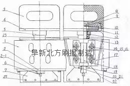 附图:双体式三角度锁紧刷握